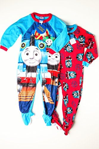 Thomas &amp; Friends (2 Pack) Fleece Footed Pajama Sleepers - Toddler Boy (3T)