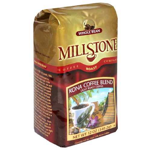 Millstone Kona Blend Whole Bean Coffee, 12-Ounce Packages (Pack of 2)