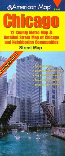 Chicago Street Map: 2 Maps in 1 (American Map)