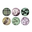 Fringe Studio Set of 6 Decorative Glass Round Magnets, Ireland
