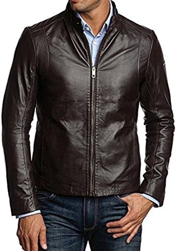 Lambskin LeatherMen's Lambskin Bomber Biker Jacket XXXL Black