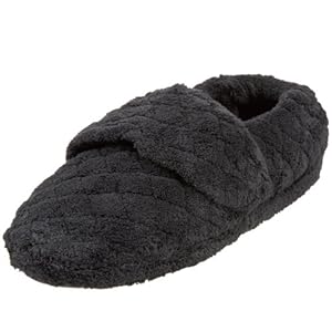 ACORN Women's Spa Wrap Slipper,Black,8 - 9 M US