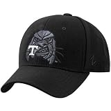 Zephyr Tennessee Volunteers Black Vortex Fitted Hat