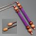 Copper-Clad Steel Dowsing Rods / L-Rods with Leather Wrapped Copper Sleeve Handles, DR89