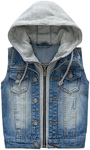 Landoo Boys Jeans Hooded Waistcoat Gliet