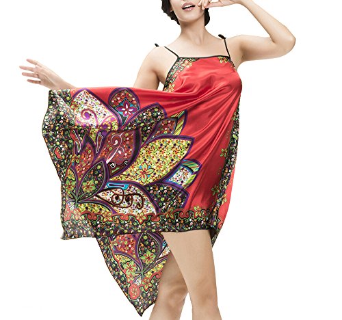 Tangkula Women's Polyester Long Nightgown with Adjustable Shoulder Strap