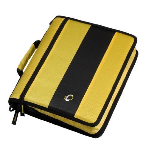 Caseit D250 3-Ring Zipper Binder 2-Inch O Rings, Gold (D250 GLD)