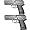 N&B® Grosse Softair Pistole 2 Stück Set B181