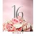 Silver-tone Number 4 Cake Topper