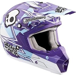Answer Racing Skullcandy Youth Boys A12 Nova Dirt Bike Motorcycle Helmet - Purple
