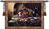 Vintage Still Life - Artist: Riccardo Bianchi - Fabric Size: 38.00 by 53.00 inches Wall Tapestry with hanging rods and tassels included