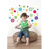 Forwalls Bright Colored Dots Removable Wall Decal Stickers