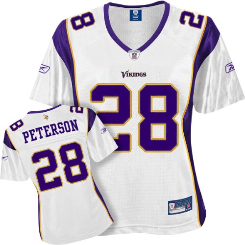 Adrian Peterson White Reebok Premier Minnesota Vikings Women's Jersey - XX-Large