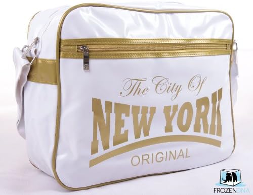 New York Original Shoulder Bag | White & Gold | Messenger | Robin Ruth USA