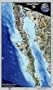Baja California, Mexico: The Satellite Map. Includes roads & towns! Enhanced with Bathymetry of the Pacific. 24"x41" glossy.