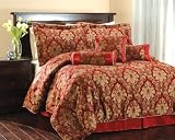 LUXURY FRENCH FLORENTINE 7 PC. CHENILLE / JACQUARD COMFORTER SET W/ MATCHING DECORATIVE PILLOWS