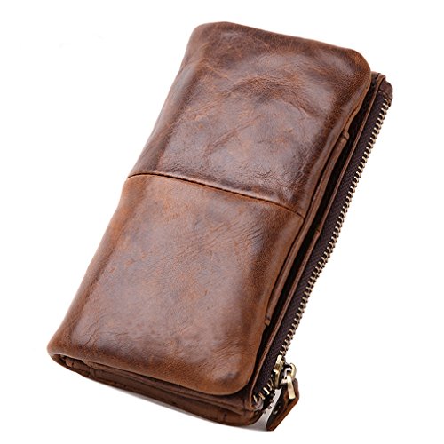 Le aokuu mens genuine leather vintage wallet organizer checkbook …