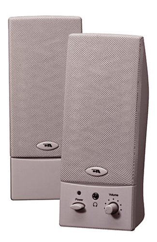 Cyber Acoustics CA-2012 Speakers with Cloth Grill & Headphone Jack (2-Piece)