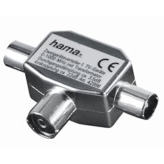 Hama Antennen-Verteiler (Koax-Kupplung, 2 Koax-Stecker) [Amazon Frustfreie Verpackung]