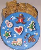 Scott's Cakes Macadamia Nut Brittle in a Christmas Cookie Tin
