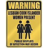  LESBIAN COOK ISLANDER WOMEN PRESENT  PARKING SIGN COOK ISLANDS
