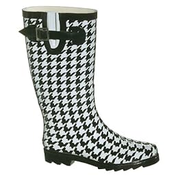 Houndstooth Rain Boots - Black/ White : Target from target.com