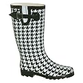 Women's Houndstooth Rain Boots - Black/White