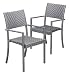 2 Autograph Puccini Stackable Chairs Silver Rattan