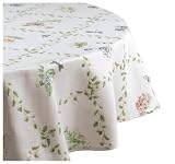 Lenox Butterfly Meadow 60-by-84-Inch Oval Tablecloth