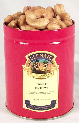 Childrens Toyshop  Gourmet Food : Ultimate's Roasted/No Salt Jumbo Cashews - 1# Tin