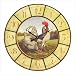OVERSIZED ROOSTER DECOR HANGING COLLECTIBLE WALL CLOCK
