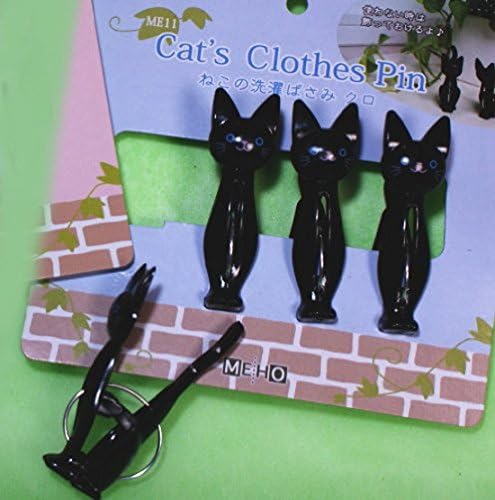 Cat Clothespin Black
