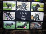 I Love My Giant Schnauzer Personalized Photo Tote Bag Navy Blue