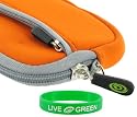 Neoprene Sleeve Case (Orange) for Canon PowerShot SD1200IS Digital Camera Dark Gray