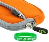 rooCASE Neoprene Sleeve (Orange) Case for Navigon 2200T Series 3.5-inch