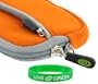 Neoprene Sleeve Case (Orange) for Canon PowerShot SD1200IS Digital Camera Dark Gray