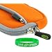 Neoprene Sleeve Case (Orange) for Canon PowerShot SD1200IS Digital Camera Dark Gray