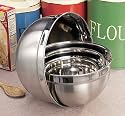 Set of 4 Stainless Steel Deep Mixing Bowls