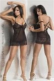 Sexy Black Mesh Lace Slip With Matching Lingerie Set 8 To 12
