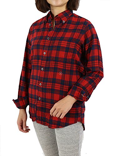 (イリアンローブ) iliann loebコットンチェック柄ボタンダウンネルシャツ194-142・114