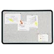 Quartet Contour Bulletin Board, 2 Feet x 3 Feet, Granite-Colored Surface with Black Plastic Frame (699370)