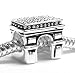 Sterling Silver France Paris Triumphal Arch Bead title=