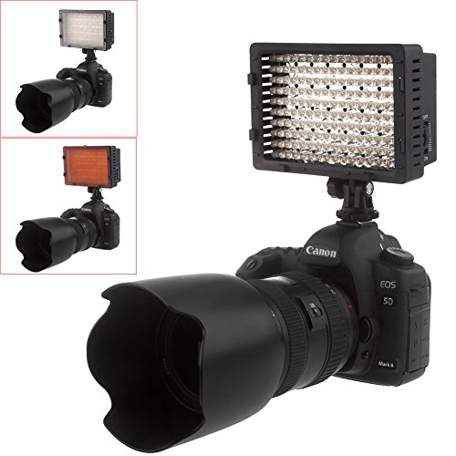 Neewer® 160 LED CN-160 LED Video Light 37MM Wide Angle Lens Kit for Sony  DCR Cameras, such as SR37, SR38, TRV11, CX360, HC3, PJ10, UX10 and HXR-MC1