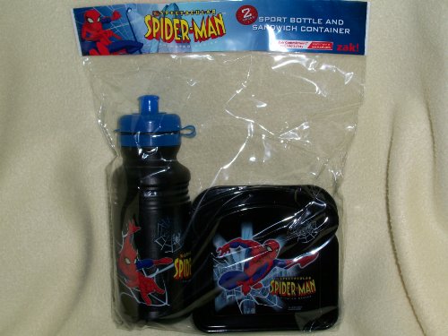 The Spectacular Spiderman Sport Bottle and Sandwich Container