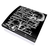 5199PoL JDL. SL160  Liebesbrief Black Design Skin Decal Sticker for the PS3 Slim