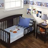 Lambs & Ivy 4 Piece Toddler Bedding Set, Team Snoopy