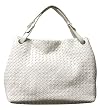Bottega Veneta Woven White Leather Cinched Tote 179320/V00A2/9000