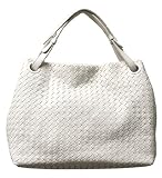 Bottega Veneta Woven White Leather Cinched Tote 179320/V00A2/9000