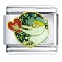 Buddhist Bracelet Angel Holding Heart Themed Holiday Italian Charm