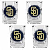 MLB San Diego Padres Four Piece Square Shot Glass Set
